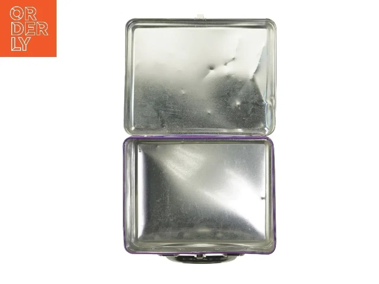 Billede 5 - Metal madkasse med guldsmede design (str. 17x22x10 cm)