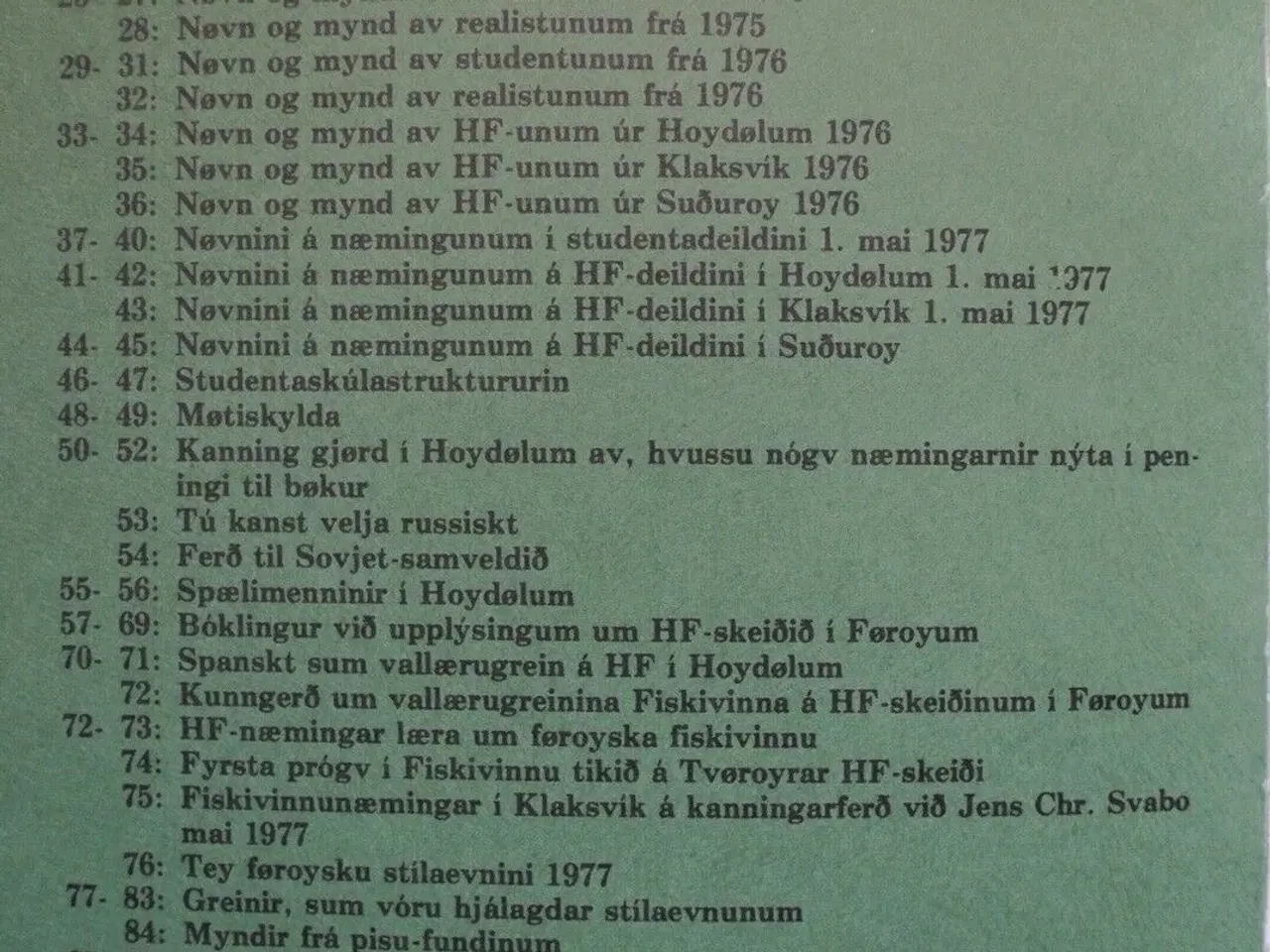 Billede 2 - årsrit føroya studentaskuli og hf-skeid 40 år 1937