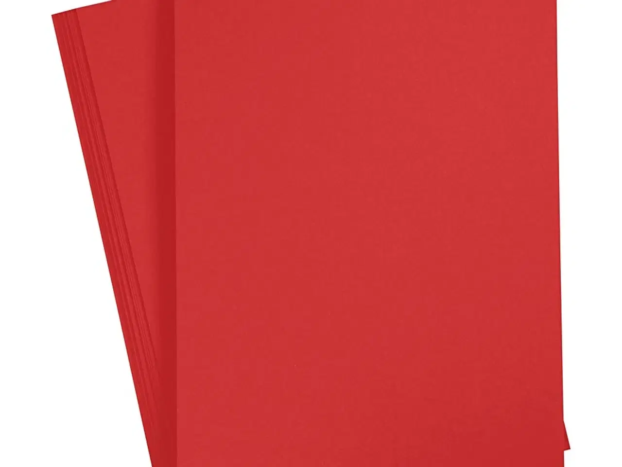 Billede 1 - Rød A4 Karton 220 g - 10 stk. til kreative projekter
