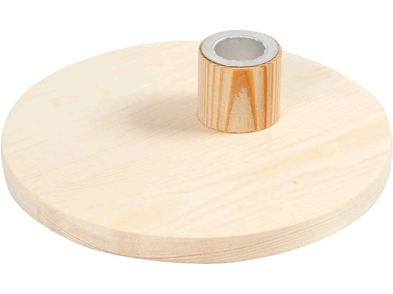 Billede 1 - Elegant lysestage i lyst træ - 4 cm høj, 16 cm bred