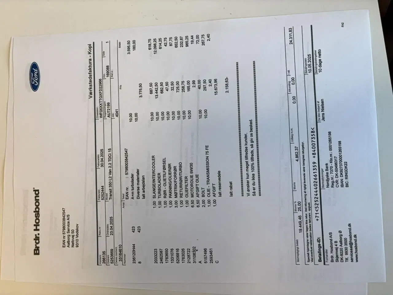 Billede 9 - Ford Transit 350 L2H2 2,2 TDCi Trend FWD 155HK Van 6g