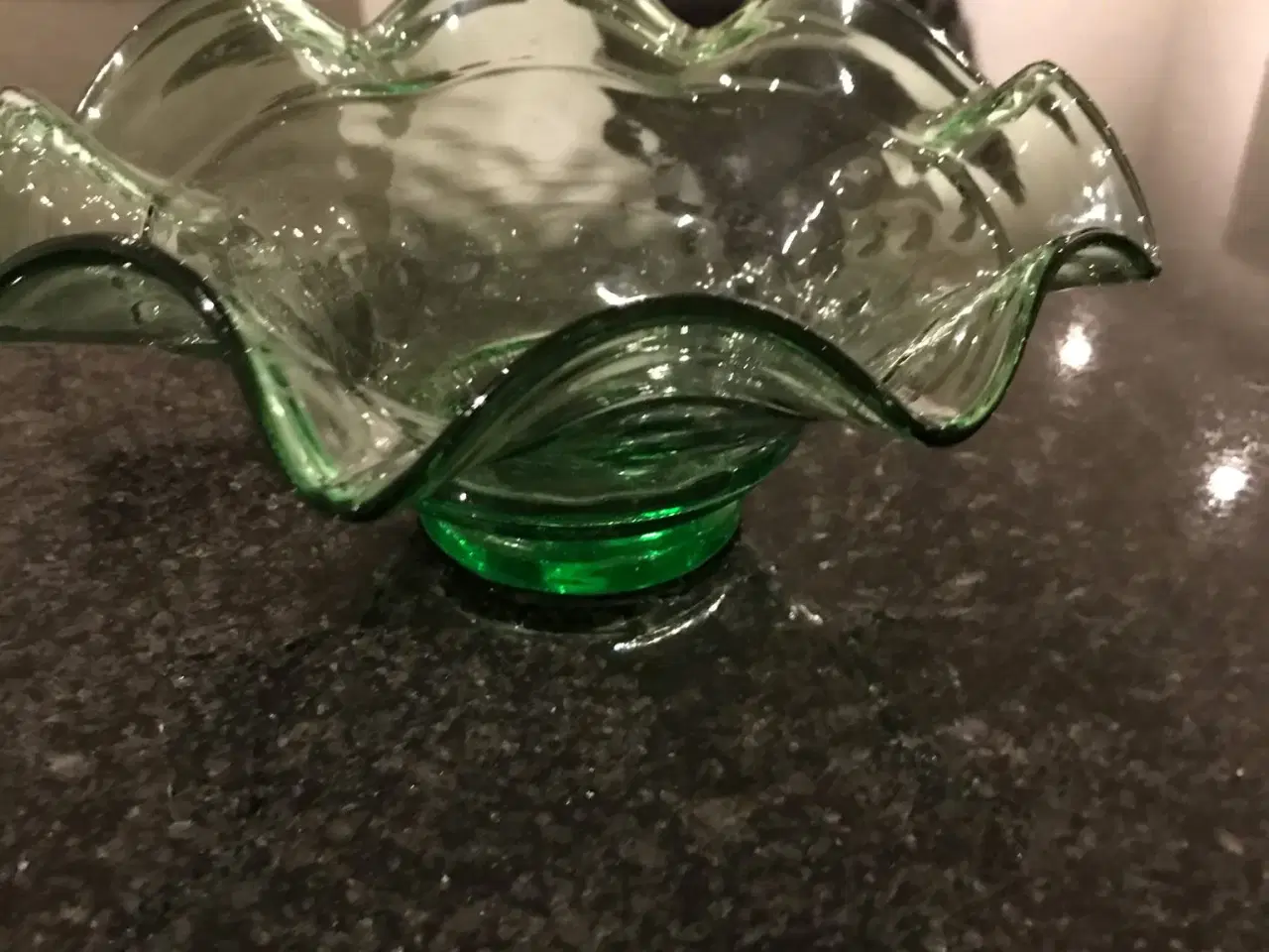 Billede 4 - Glas skål grøn