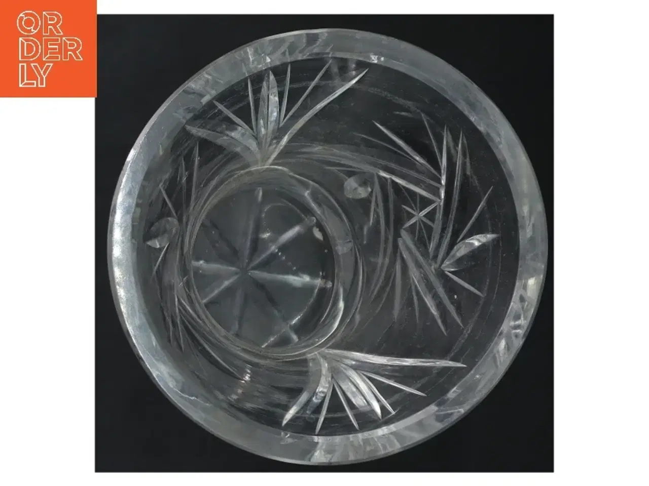 Billede 2 - Glasvase med mønster (str. Ø 12,5 cm højde 20,5 cm)