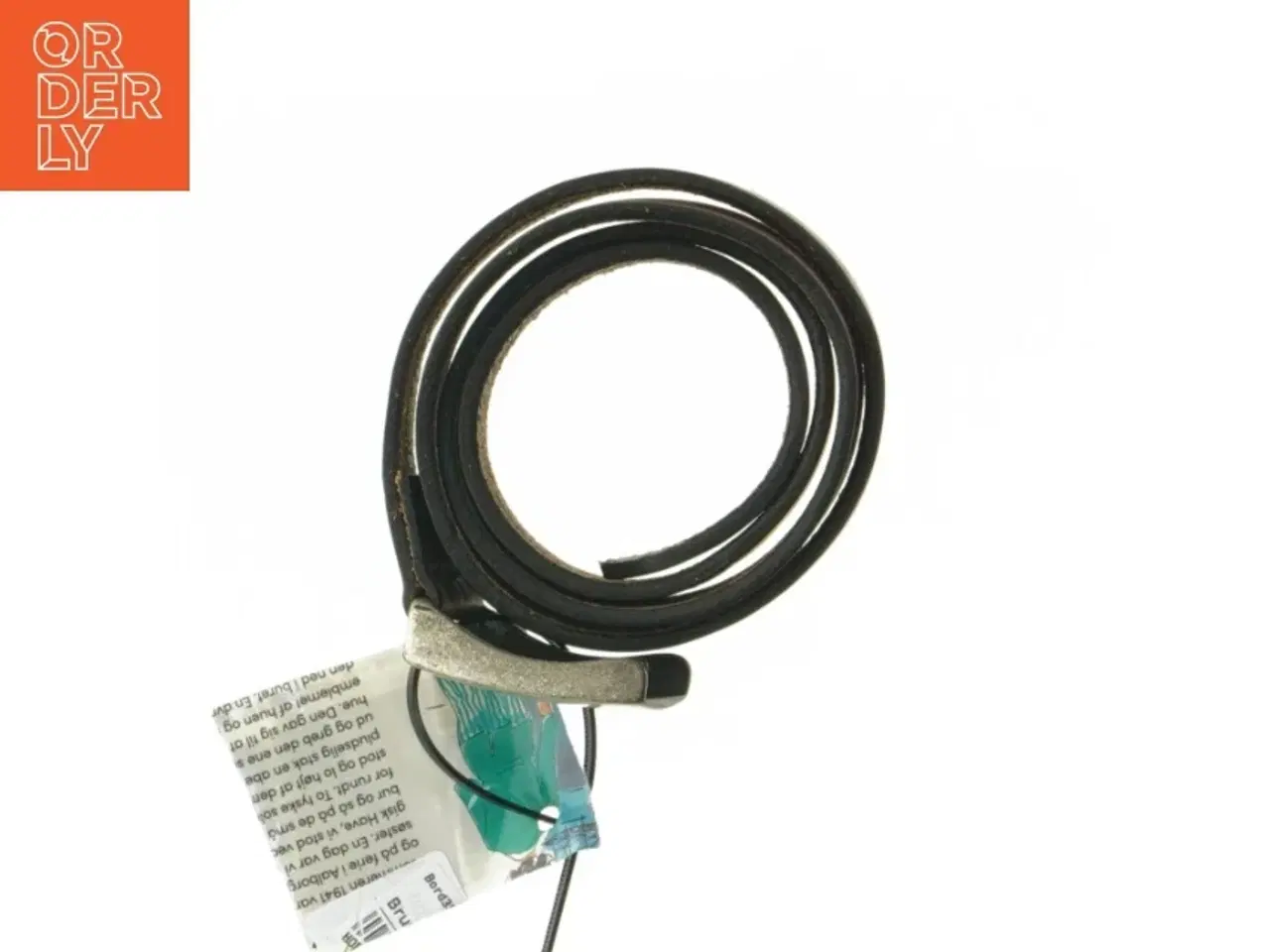 Billede 3 - Brun læderbælte med metalspænde (str. 104 cm)