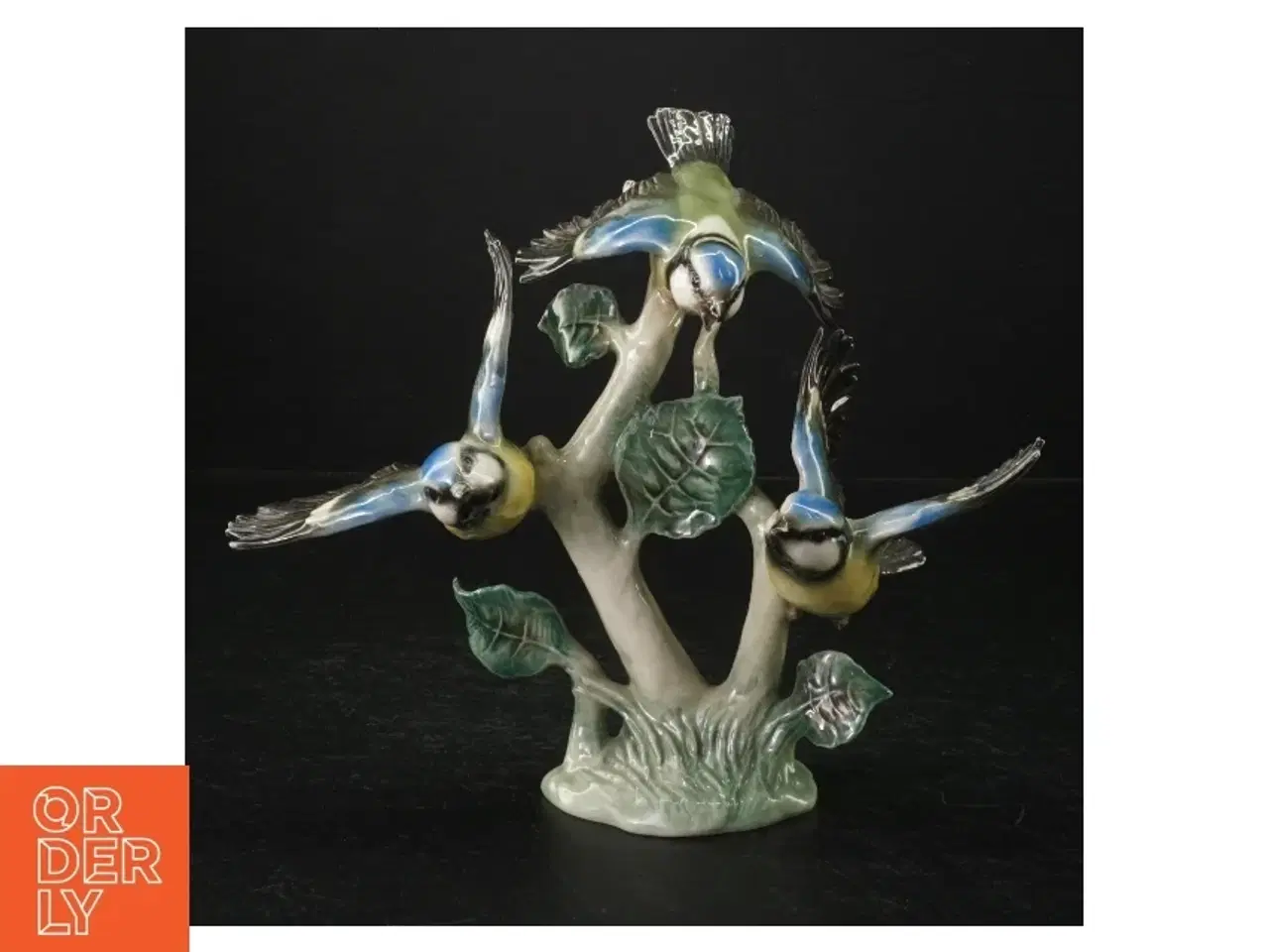 Billede 3 - Porcelænsfigur af mejser (str. H. 20 cm. b. 22 cm)