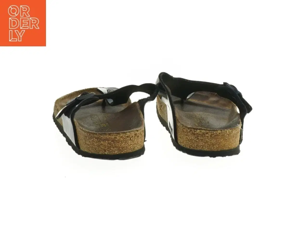 Billede 2 - Birkenstock Sorte sandaler med strop og korksål (str. 41 )