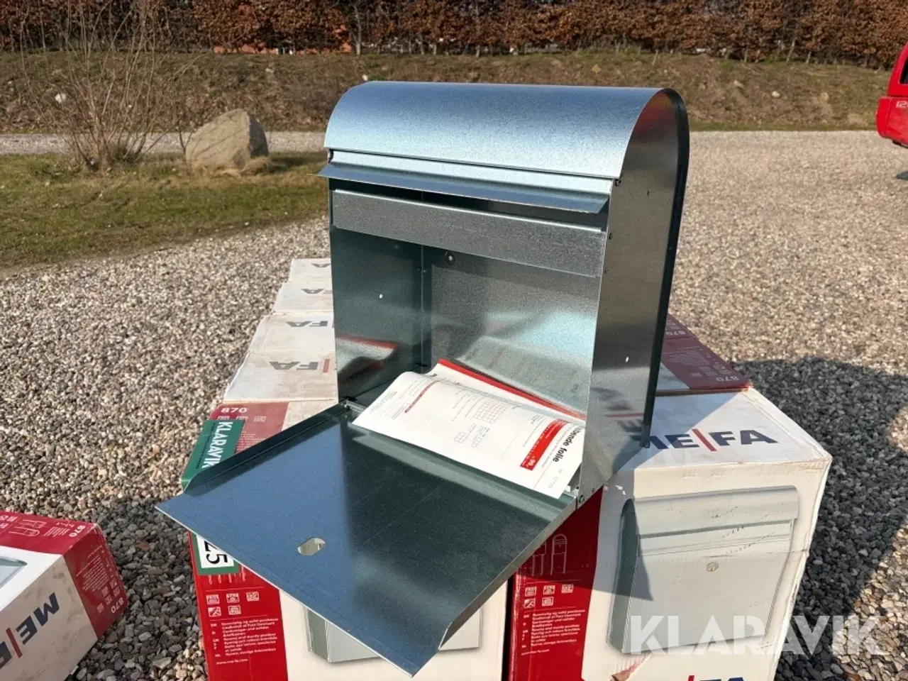 Billede 1 - MEFA postkasse 10 styks. Farve sølv Mefa 870