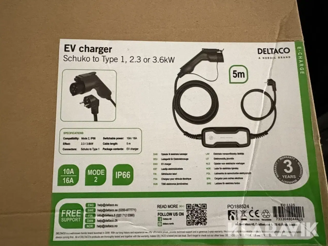 Billede 5 - EV charger Deltaco Type 1, 2 styks