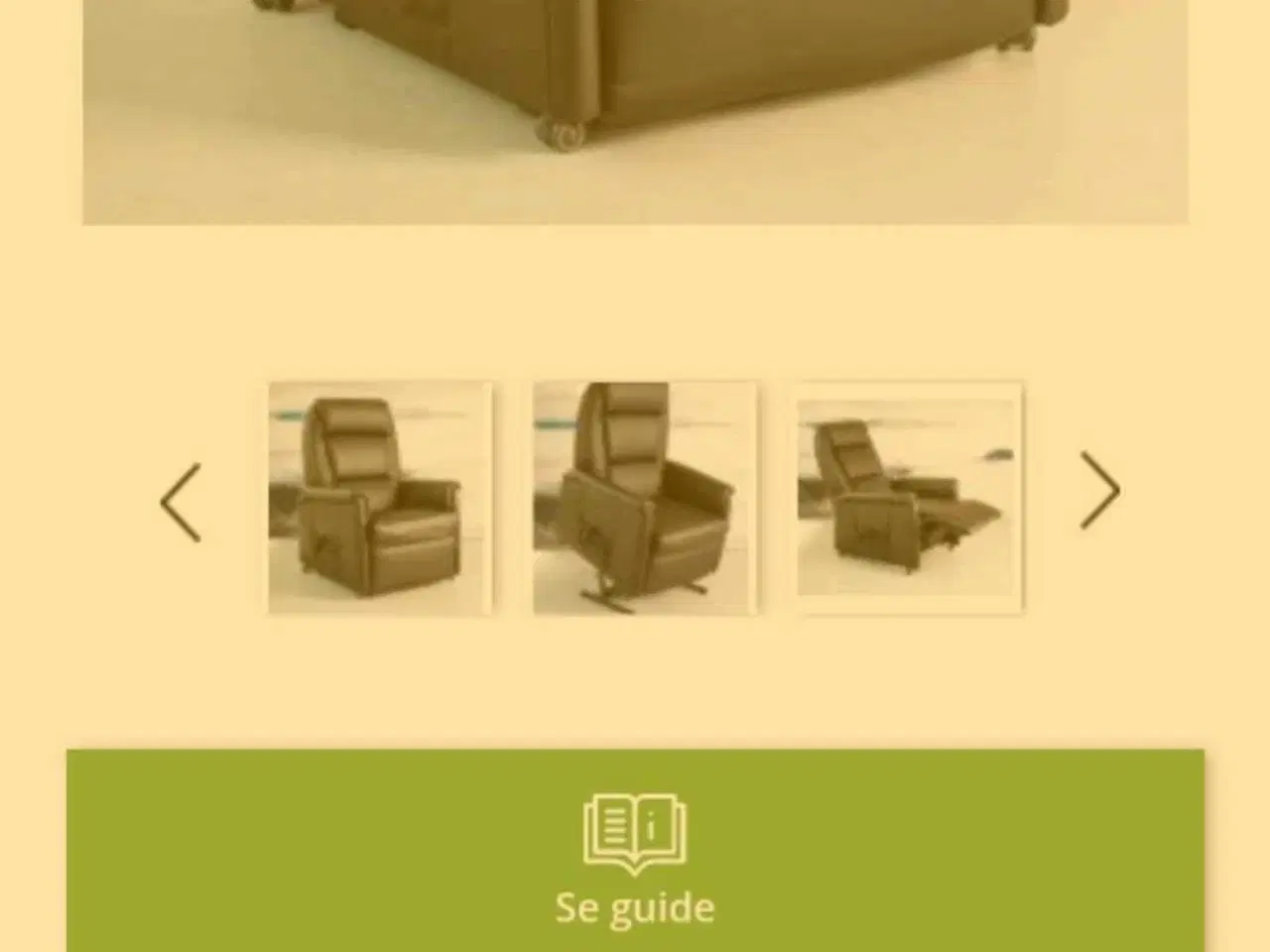 Billede 1 - Ægte læder løftestol / sædeløft. I perfekt stand. 