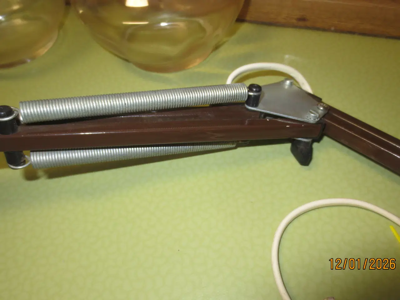 Billede 4 - 1 stk Retro Arkitekt lampe cpl med beslag Brun