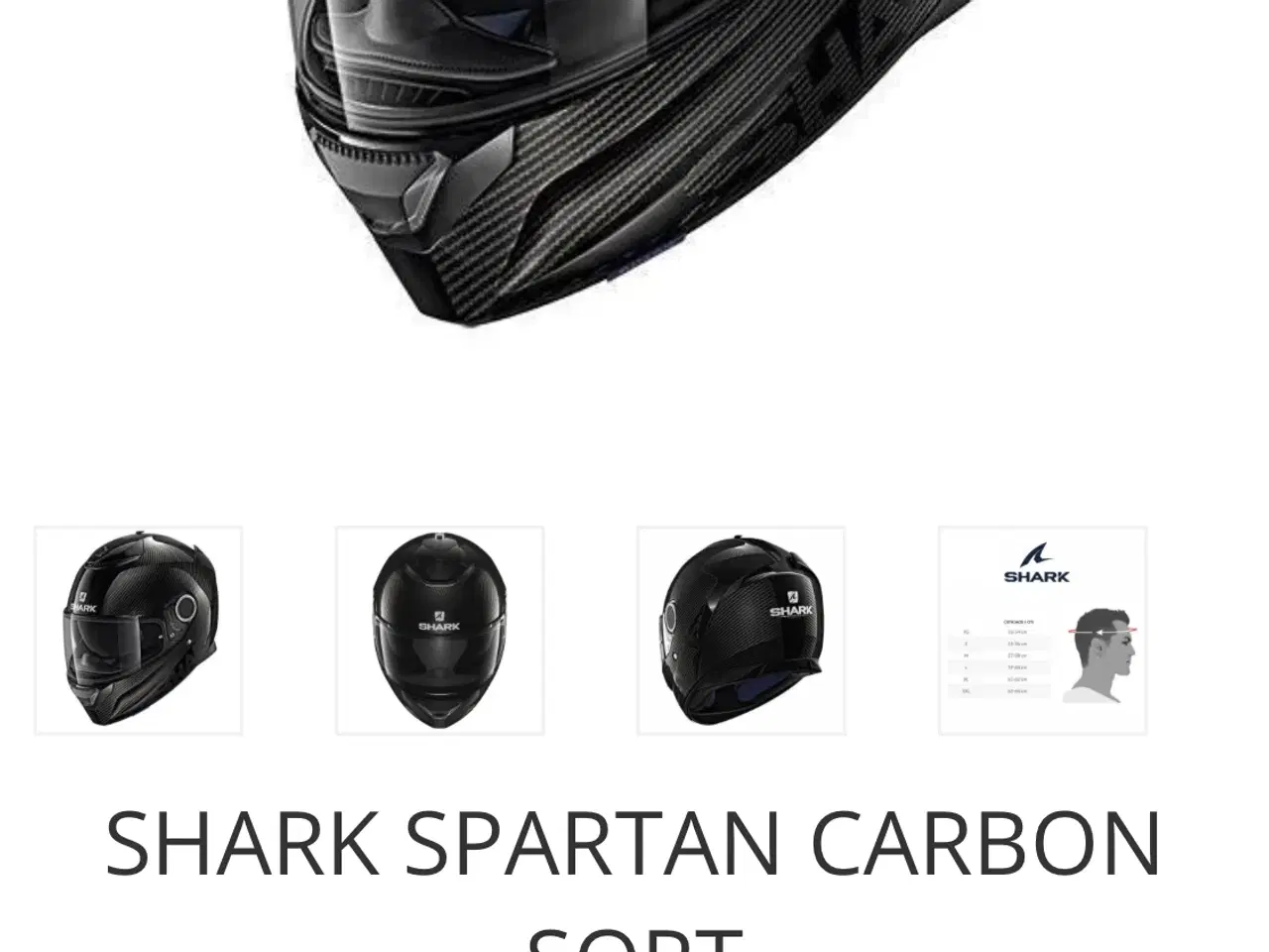 Billede 3 - Shark Spartan carbon hjelm medium med shark talk