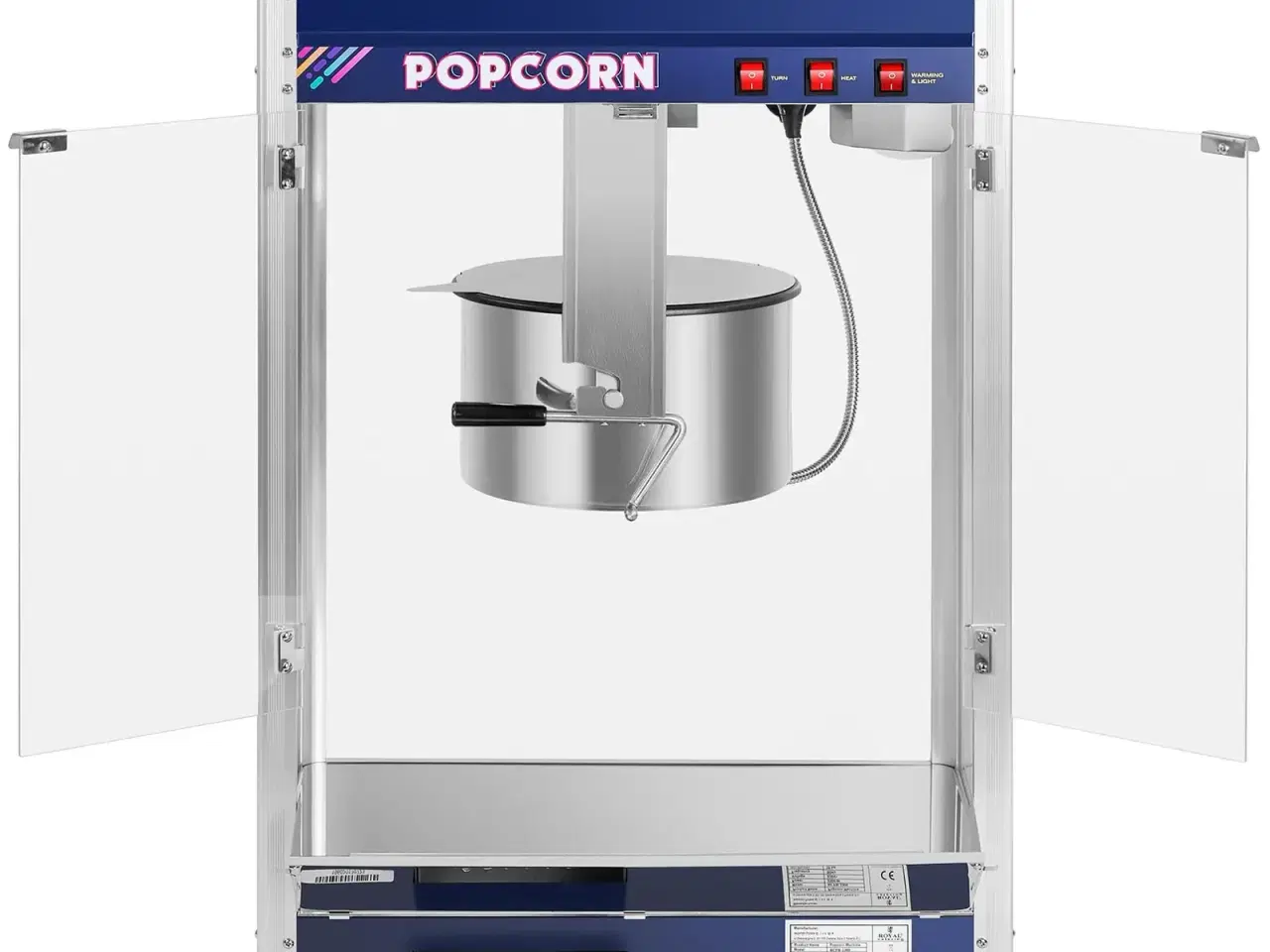 Billede 2 - Popcornmaskine XXL 193 L – 2350 W – blå