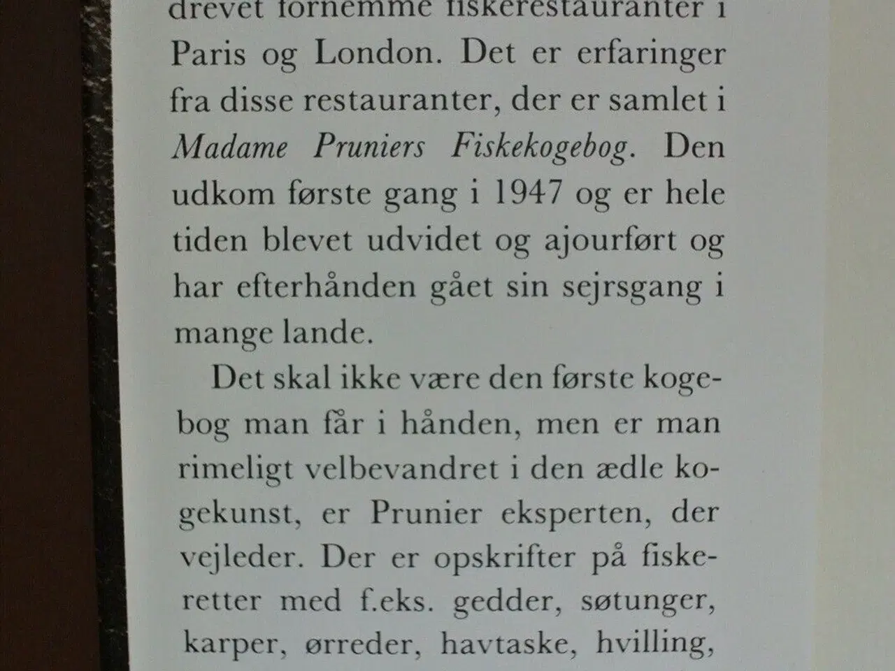 Billede 2 - madame prunier's fiskekogebog med 1000 opskrifter,