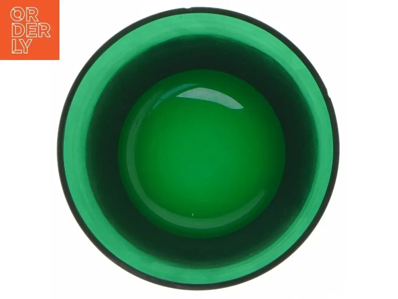 Billede 3 - Grøn skål (str. Ø. 13 cm. længde. 7,5 cm)