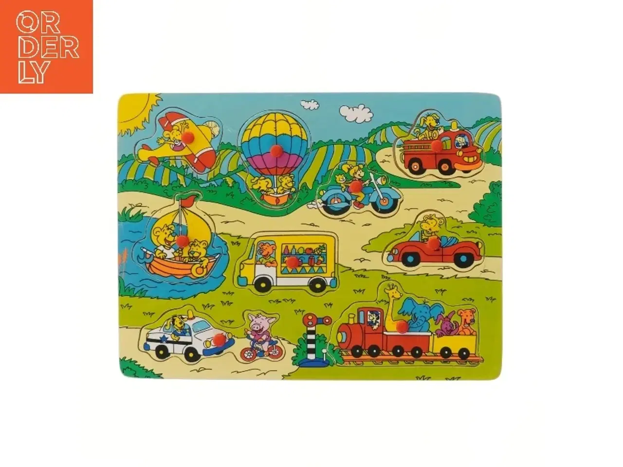 Billede 1 - Børnepuslespil med transportmotiver (str. 30x22,5 cm)