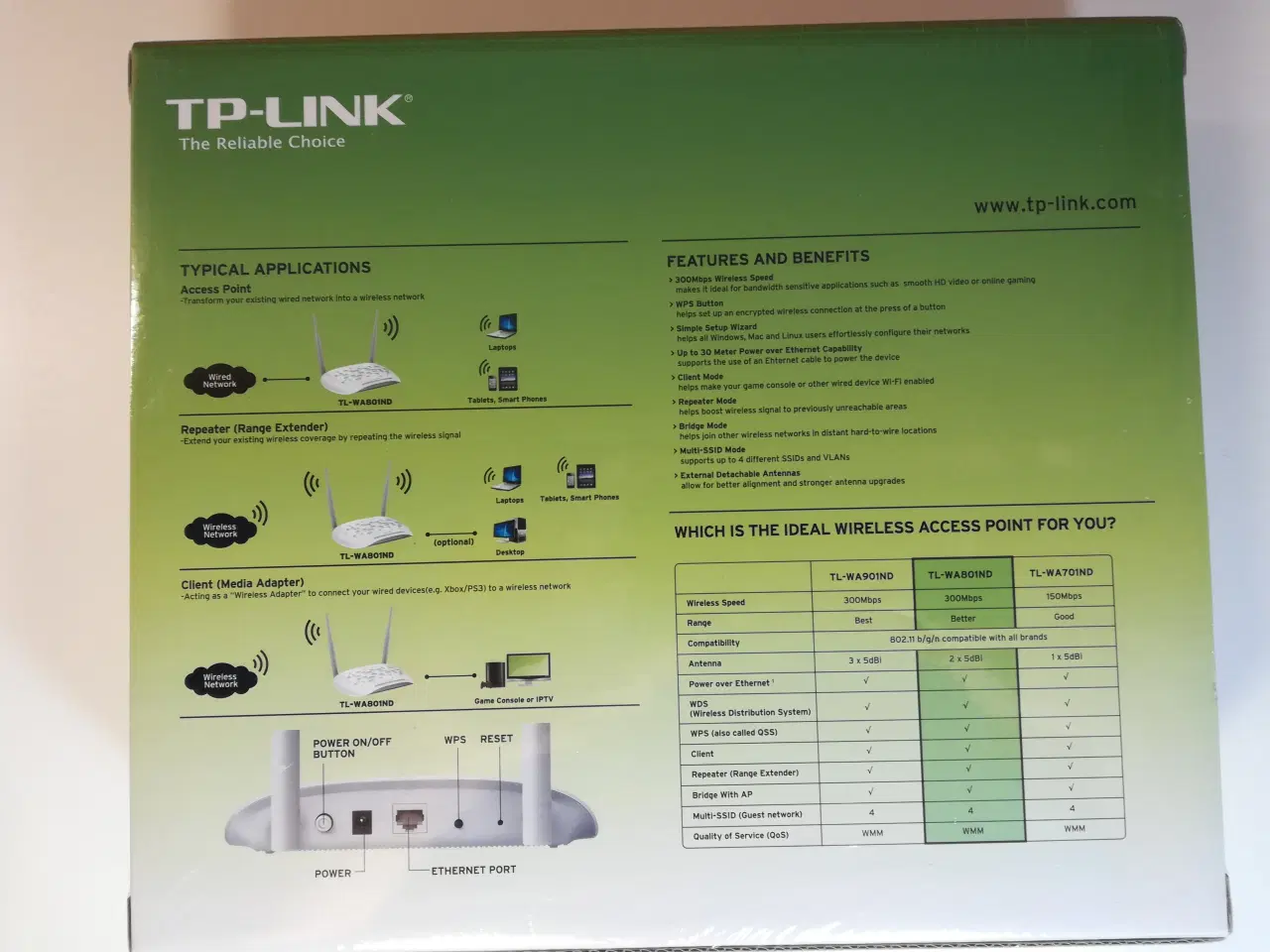 Billede 2 - TP-Link Wireless N Access Point 300Mbps TL-WA801ND