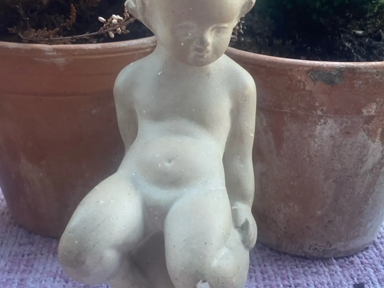 Billede 1 - * Sød antik barnefigur - i terracotta