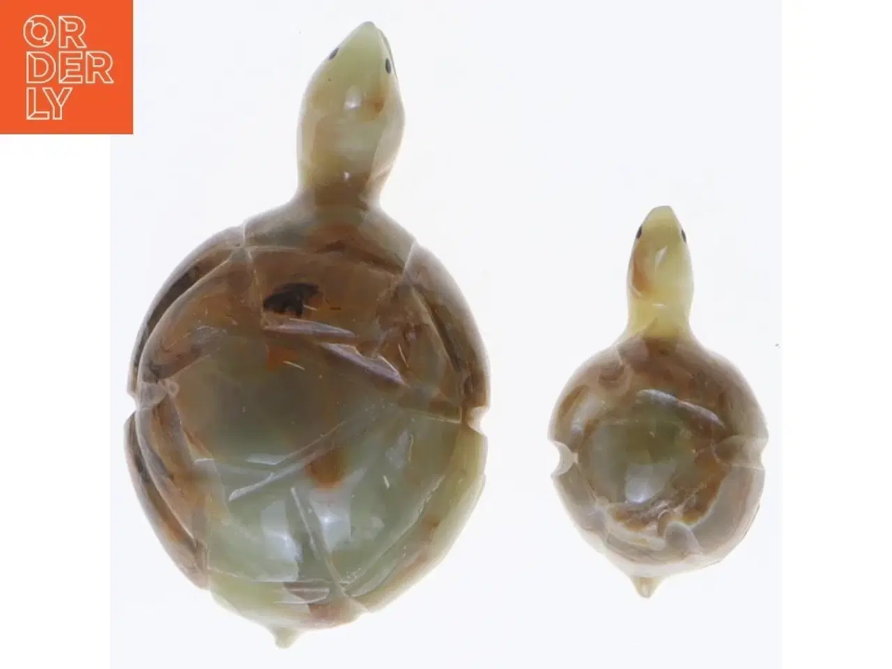 Billede 2 - Onyxfigurer af skildpadder (str. 7 cm. og 4,5 cm)