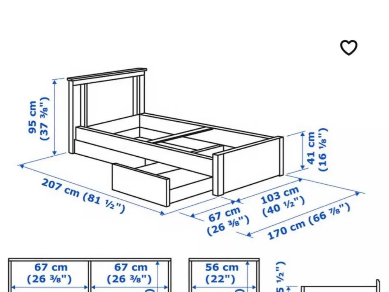 Billede 4 - Fin seng fra IKEA sælges med madras og topmadras.