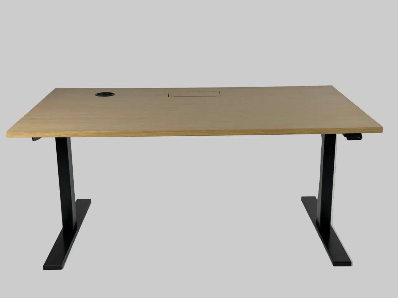 Billede 3 - Linak Hæve/sænkebord – Natur/Sort Stel 140x80 cm