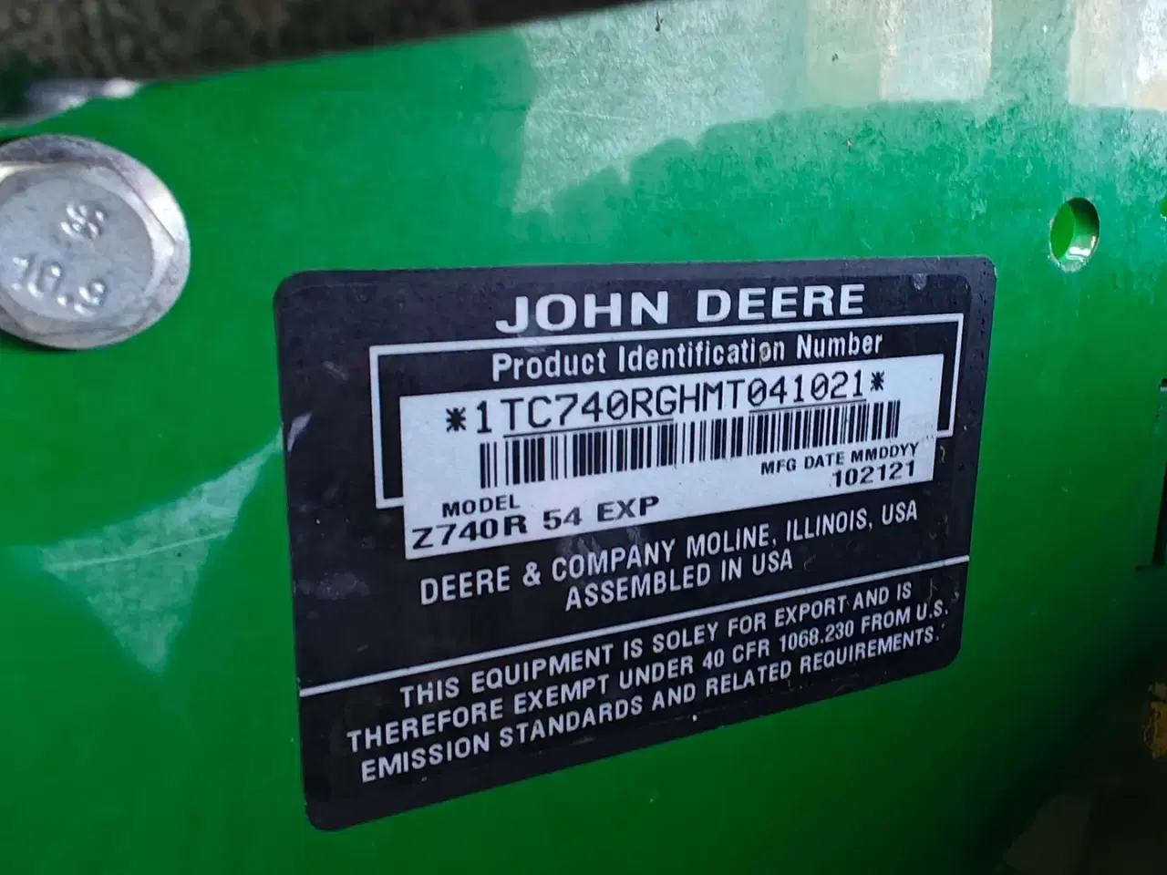 Billede 8 - John Deere ZTRAK Z740 R