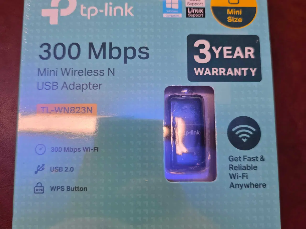 Billede 1 - TP-Link 300 Mbps Mini Trådløs N USB Adapter
