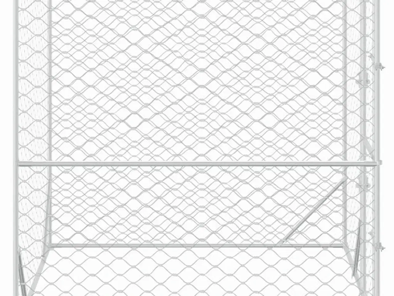 Billede 4 - Udendørs hundegård 2x2x2 m galvaniseret stål sølvfarvet