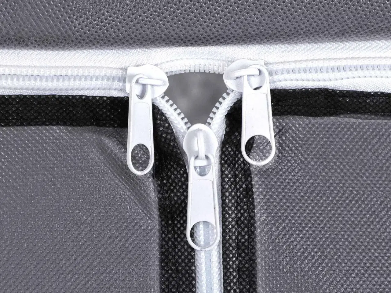 Billede 4 - Stofgarderobe – sammenklappeligt tøjskab med bøjlestang, 75 × 45 × 160 cm, grå