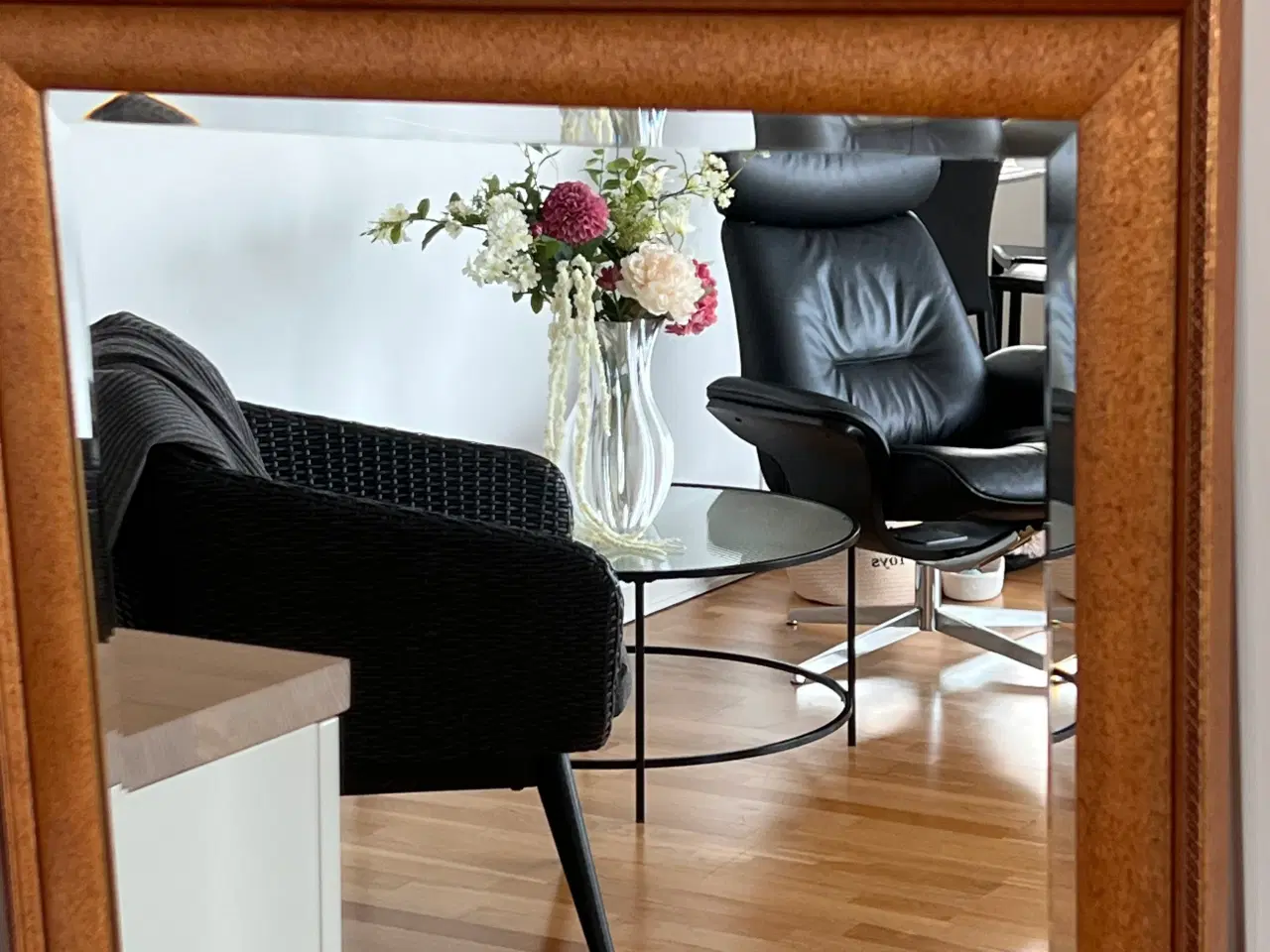 Billede 2 - Flot spejl med kobber og facet. Spécial lavet. 