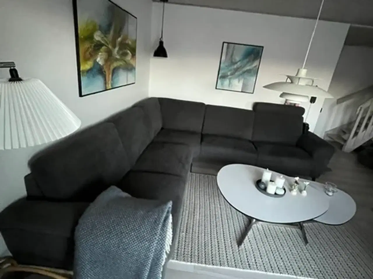 Billede 2 - Hjørnesofa antracit gråt stof