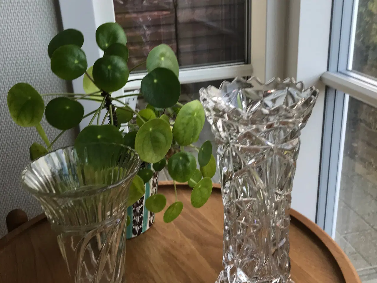 Billede 2 - Vaser, høje, gamle i presset glas  - Holmegaard