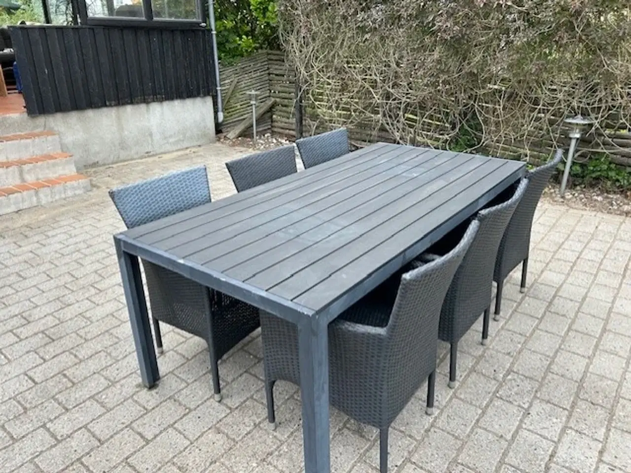 Billede 3 - Havemøbelsæt non-wood, Bord 205x100x74 + 6 stole