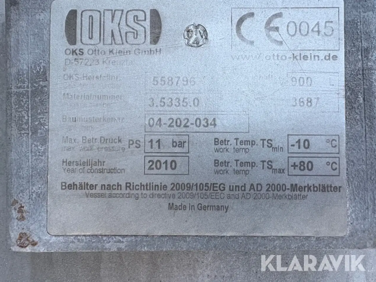 Billede 4 - trykluftbeholder / tryktank OKS