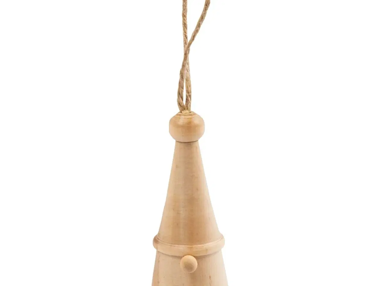 Billede 1 - Dekorativ Næsenisse i Træ - 6 cm Høj