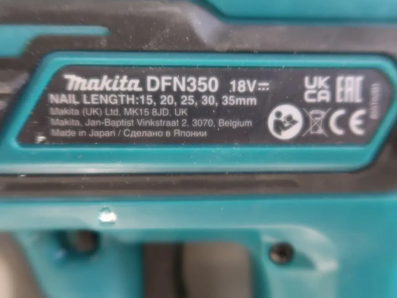 Billede 2 - Stiftepistol MAKITA DBN350 med 1 batteri