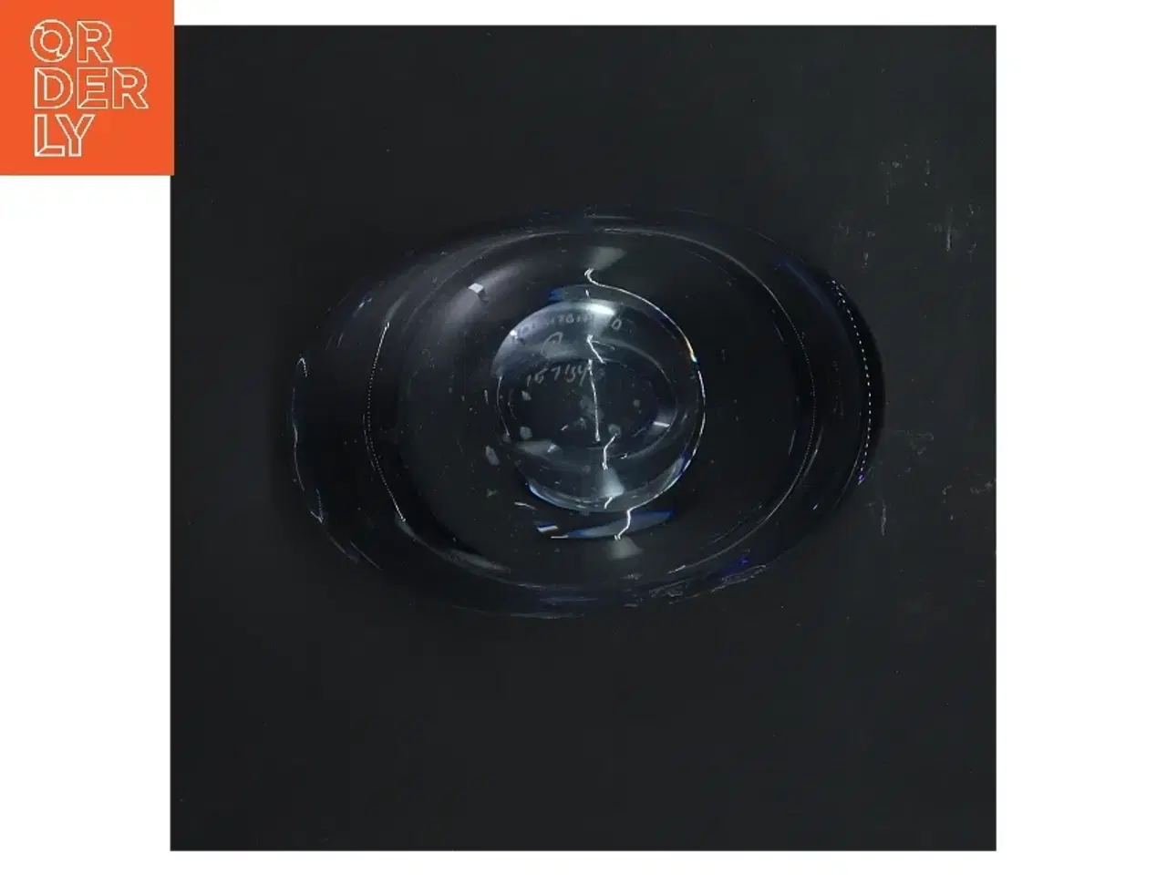 Billede 3 - Holmegaard hjerteformet vase udført per luthen Blå glasvase (str. 9 cm)