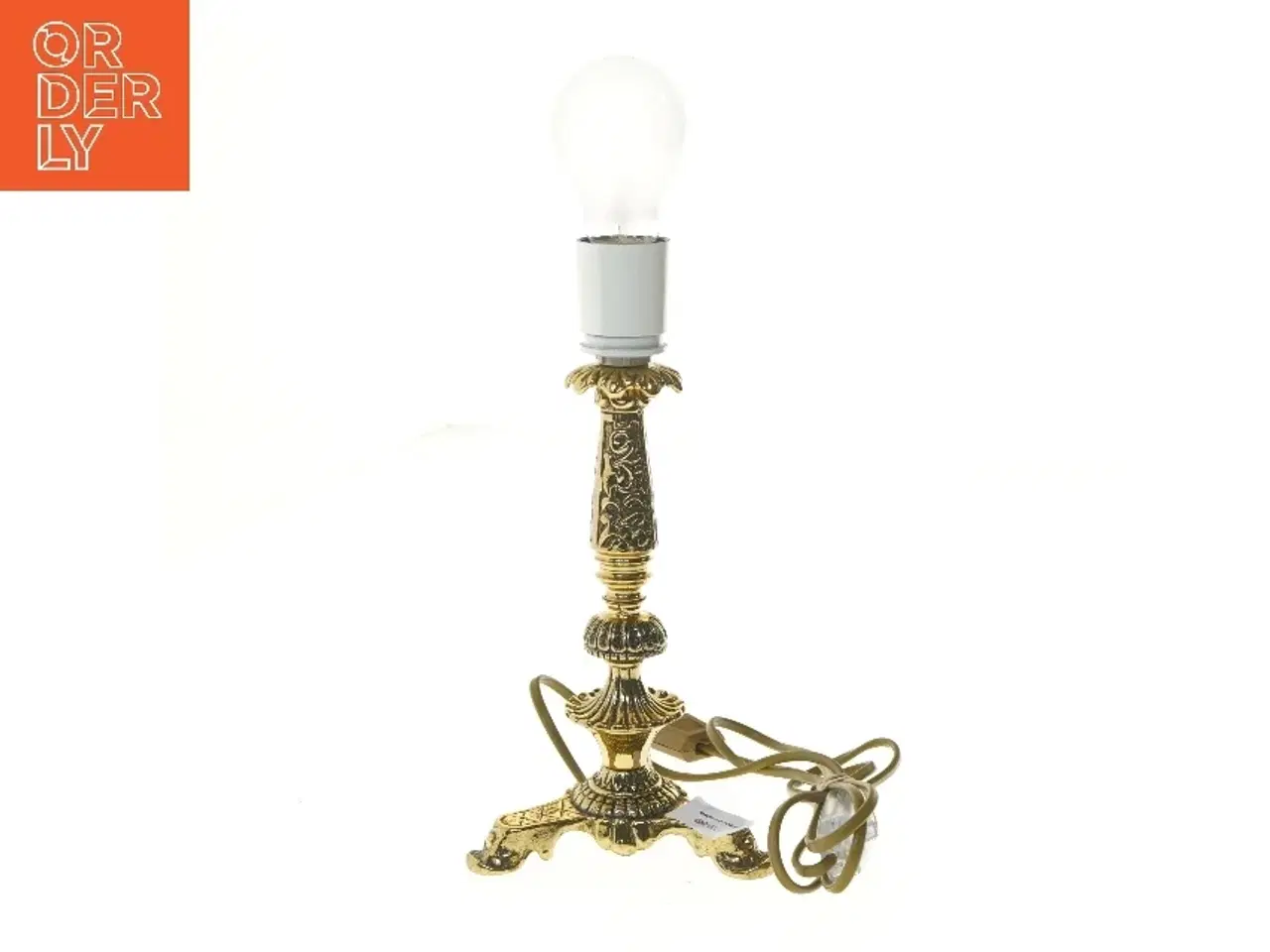 Billede 1 - Klassisk bordlampe med pære (str. 35 cm)