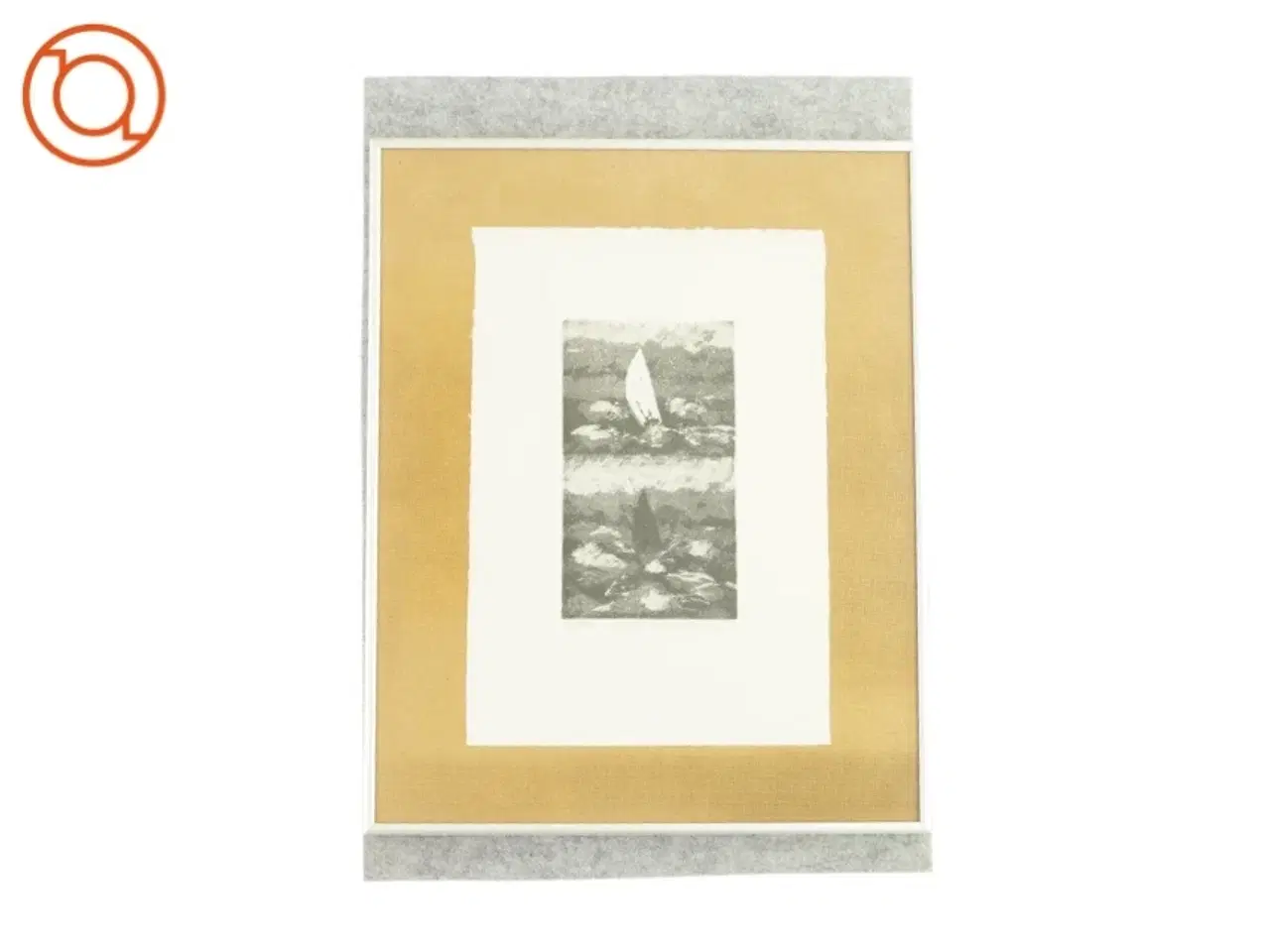 Billede 1 - Linoleumstryk i ramme