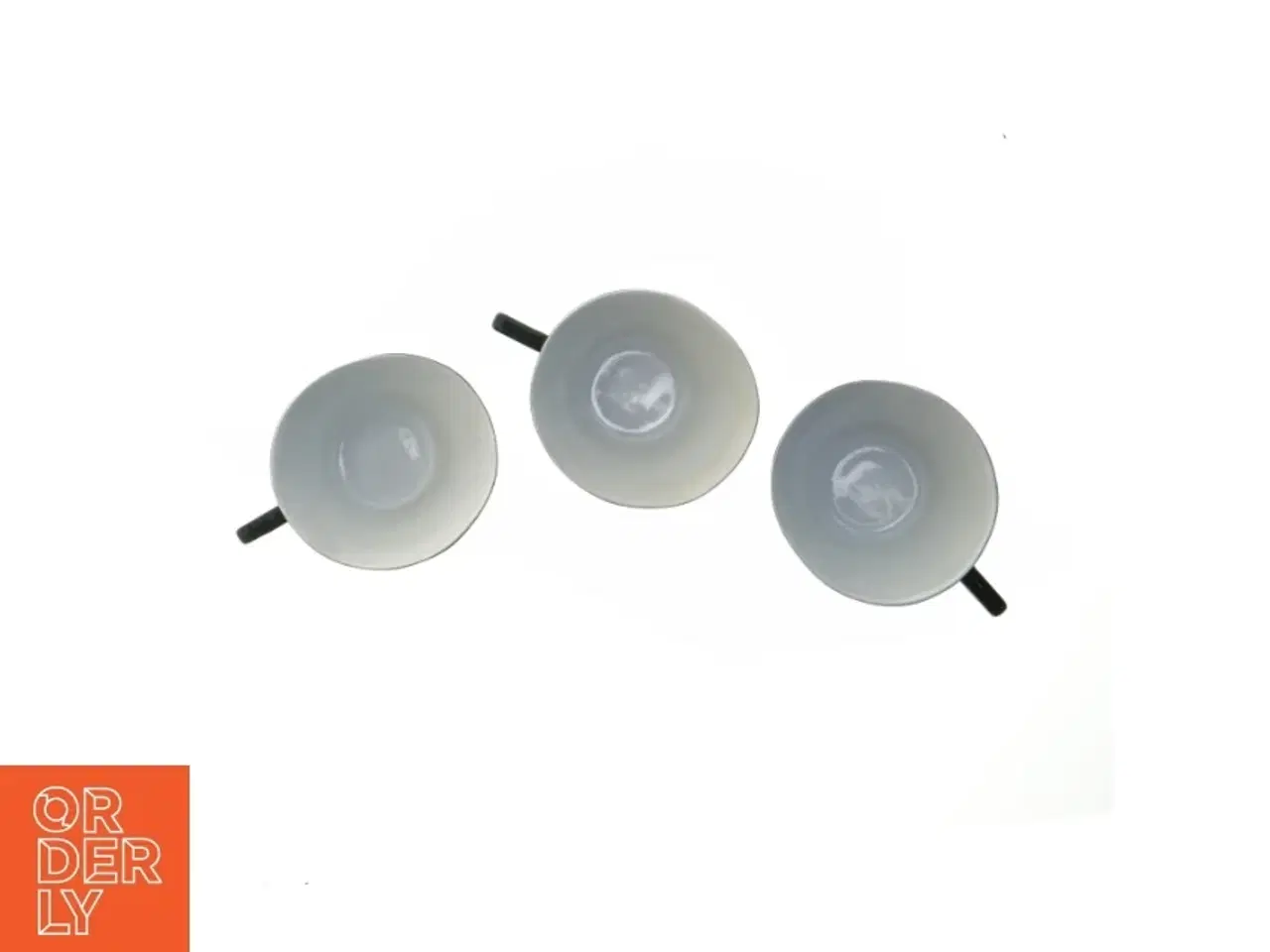 Billede 3 - Sort stribet kaffekop sæt (str. Ø 11,5 cm)