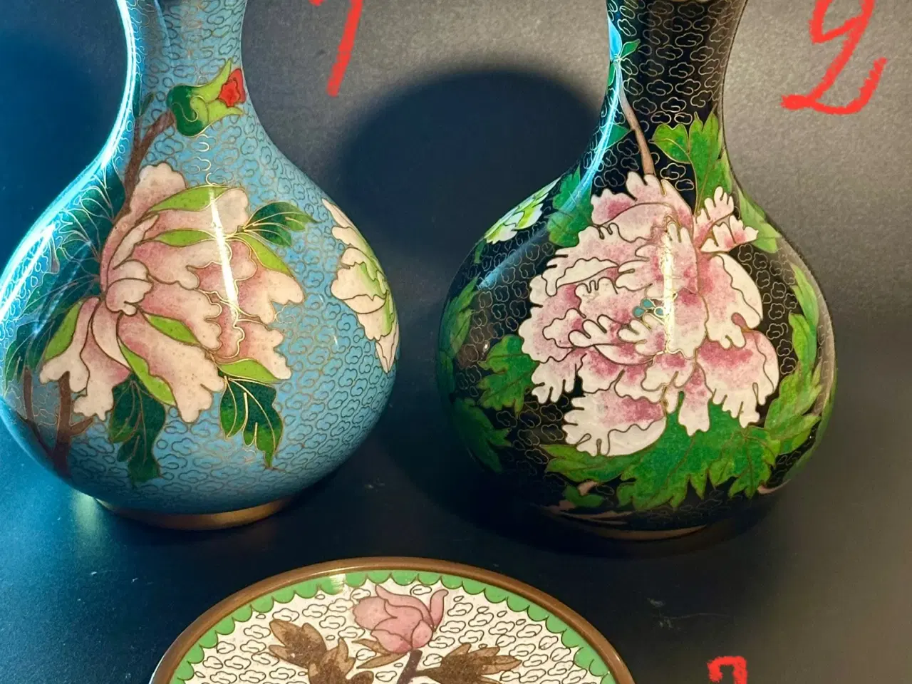 Billede 1 - Vintage CLOISONNE genstande sælges. Læs beskrivels