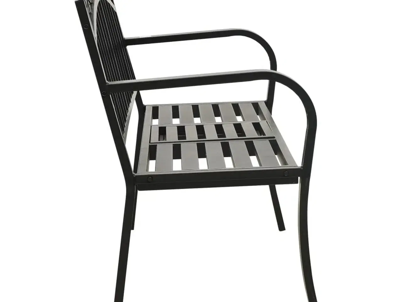 Billede 4 - Havebænk med bord 120 cm stål sort