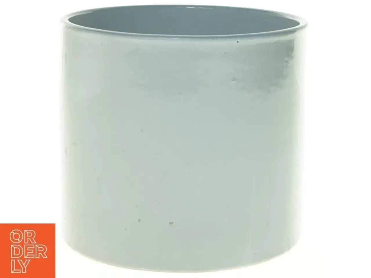 Billede 1 - Hvid keramik urtepotteskjuler (str. 15 x 16 cm)