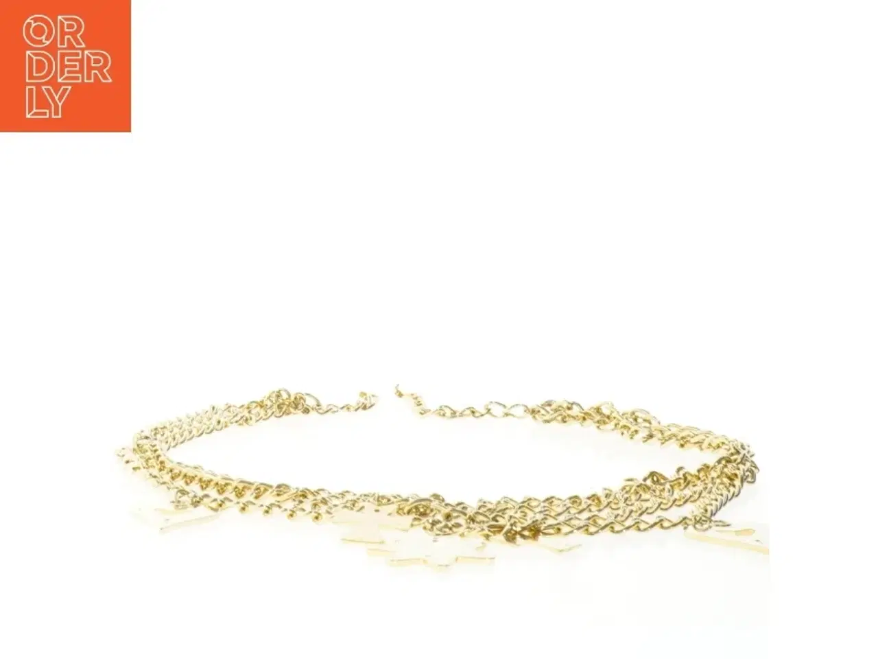 Billede 3 - Guldfarvet bælte med charms (str. 91 cm)