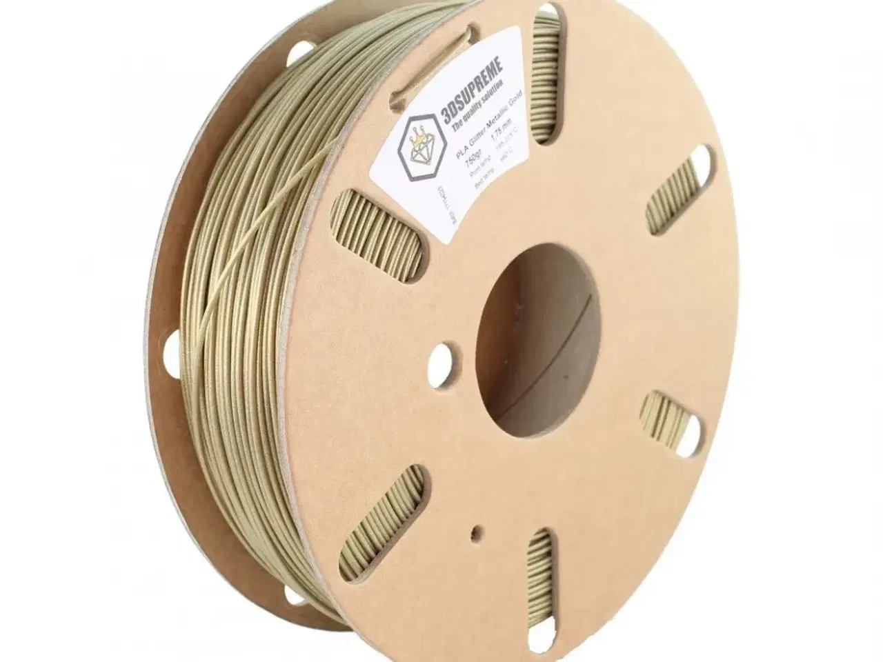 Billede 1 - Glitter - Metallic Gold - 3DE Supreme - PLA PRO - 1.75mm - 1kg