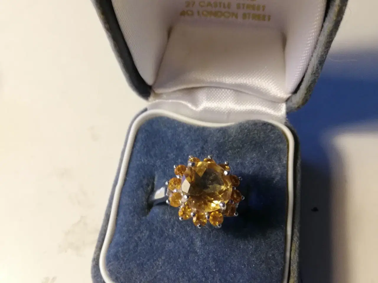 Billede 3 - finger ring med citrin, 9 crt gold - størrelse: 54
