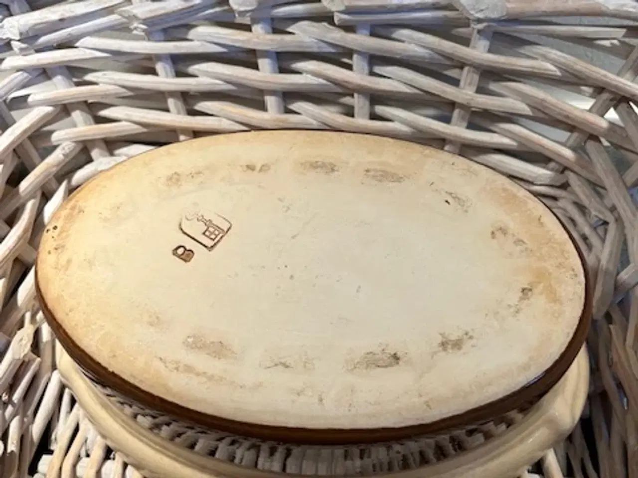 Billede 5 - 2 store franske stentøjs-terriner – La Bourguignon