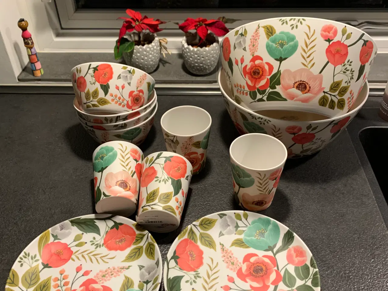 Billede 1 - Melamin Valmue Stel - NYT