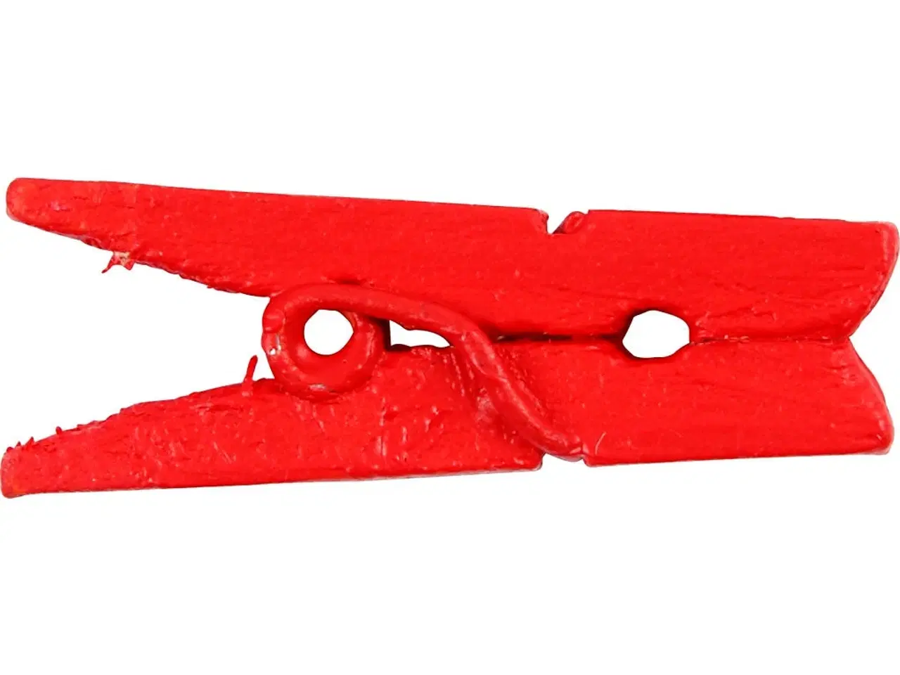 Billede 1 - Røde Minitøjklemmer i Træ - 36 stk. 25 mm