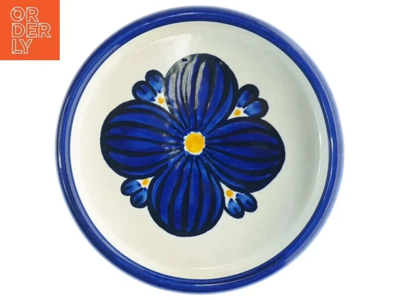 Billede 2 - Keramik fad med blomst fra Knabstrup Denmark (str. 18 x 4 cm)
