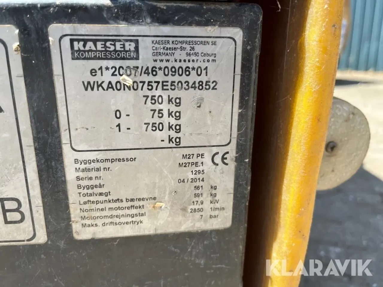 Billede 7 - Kompressorer Kaeser M27 PE